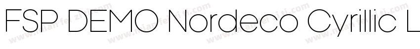 FSP DEMO Nordeco Cyrillic Light Bol字体转换